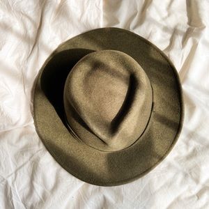 Vintage Green Wool Hat